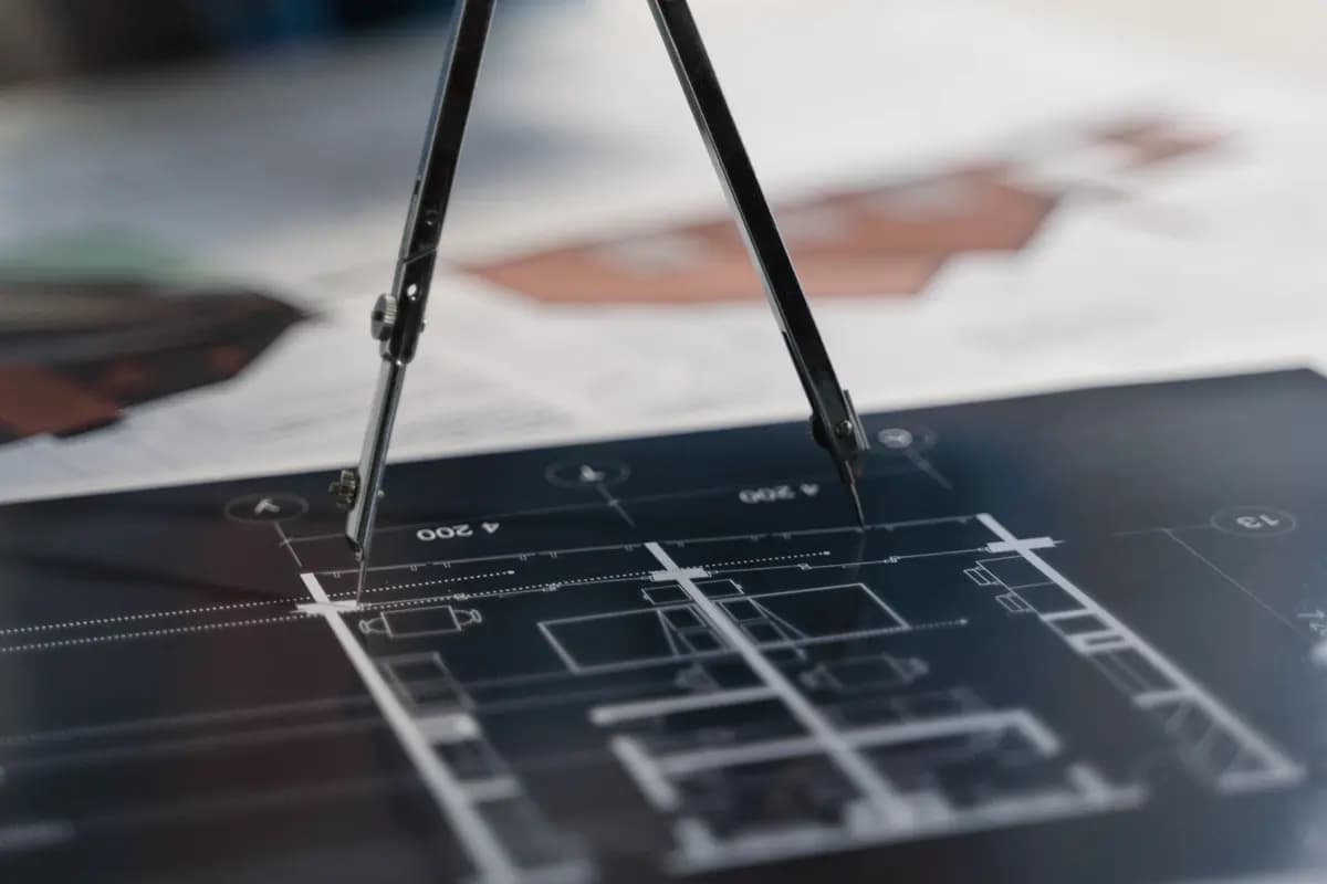 Detailed building plans used during project design